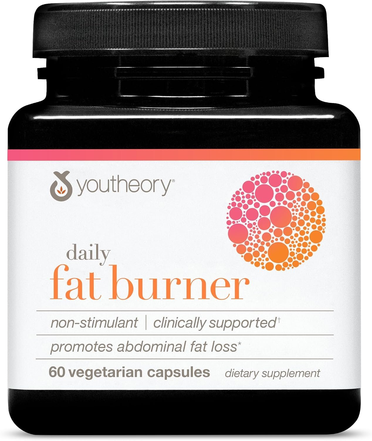 Youtheory Daily Fat Burner – 60 Capsules (60 Day Supply) – Non-Stimulant Body Composition & Metabolic Support* – With Sinetrol Citrus Fruit Blend, Chromium & Cayenne Extract – Gluten, Soy & Dairy Free